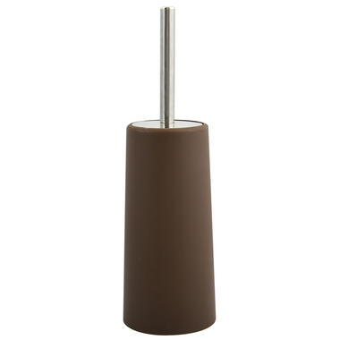 MSV Toiletborstel houder/WC-borstel - kastanje bruin - kunststof - 35 cm product