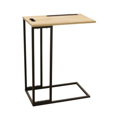 MISOU Bijzettafel Vierkant Zwart 45x35x66.5cm Hout product