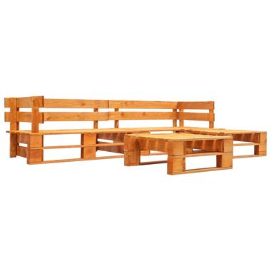 vidaXL 4-delige Loungeset pallet hout honingbruin product
