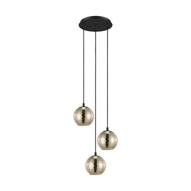 EGLO Lemorieta Hanglamp - E27 - 3-lichts - Ø 44 cm - Zwart/Goud product