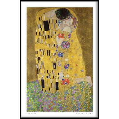 Walljar - Gustav Klimt - De Kus - Poster met lijst / 70 x 100 cm product