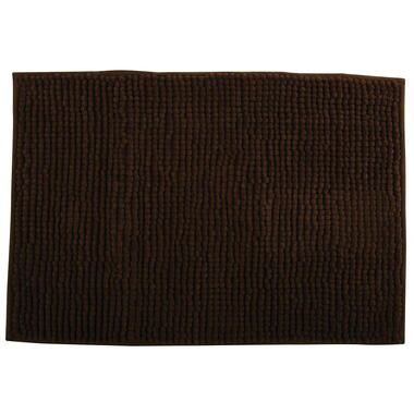 MSV Badkamerkleed/badmat voor op de vloer - bruin - 60 x 90 cm product