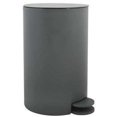 MSV kleine badkamer/toilet pedaalemmer - donkergrijs - 3L - 15 x 27cm product