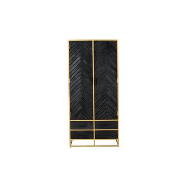 Mangohoutonline - Kast Napels 90cm Goud Rechthoekig - Bruin - Mahom product