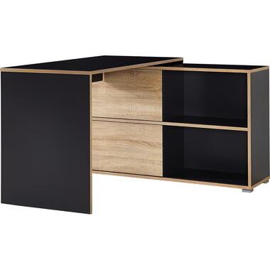 Germania Hoekbureau Tyson 120x120 cm - antraciet/eik product