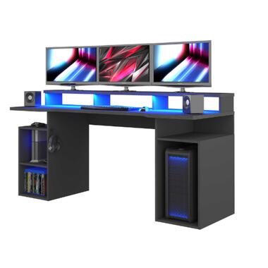 Trasman Gaming bureau Tadic 178cm - grijs product