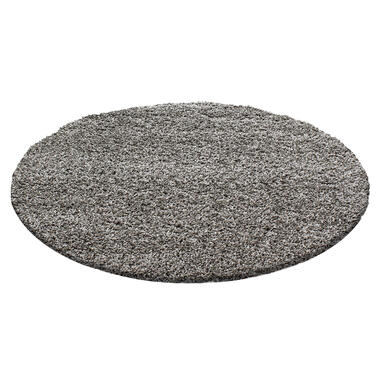 Basic Rond Shaggy vloerkleed Taupe Hoogpolig - 200 CM ROND product