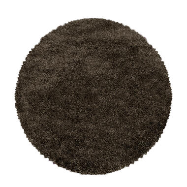 Pearl Soft Rond Hoogpolig Vloerkleed Bruin - 200 CM ROND product