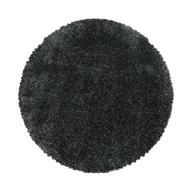 Pearl Soft Rond Hoogpolig Vloerkleed Grijs - 120 CM ROND product