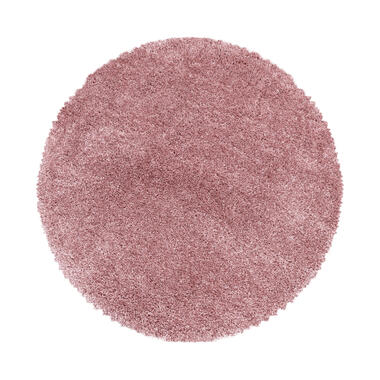 Pearl Soft Rond Hoogpolig Vloerkleed Roze - 160 CM ROND product