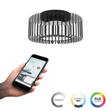 EGLO connect.z Ginestrone-Z Plafondlamp - Ø 45 cm - Zwart/Wit - RGB product