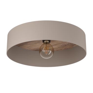 EGLO Duaia Plafondlamp - E27 - Ø 42 cm - Taupe - Hout/Staal product