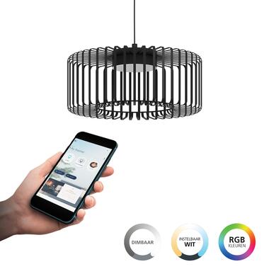 EGLO connect.z Ginestrone-Z Hanglamp - Ø 45 cm - Zwart/Wit - RGB product