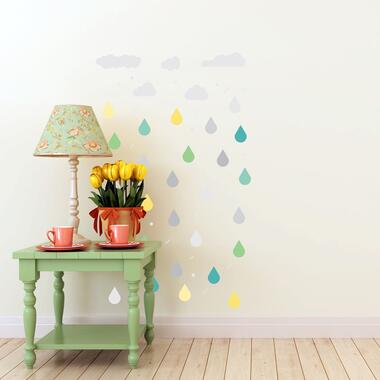 Walplus Home Decoratie Sticker - Wolken & Regendruppels product