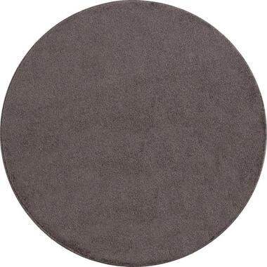 Basics Effen Rond Vloerkleed Bruin Laagpolig - 200 CM ROND product