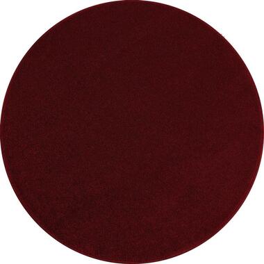 Basics Effen Rond Vloerkleed Rood Laagpolig - 120 CM ROND product