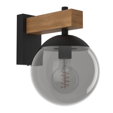 EGLO Bufalata Wandlamp - buitenverlichting - E27 - Zwart, bruin product