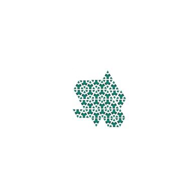 Walplus Home Decoratie Sticker - Groene Driehoek Geometrisch Patroon product