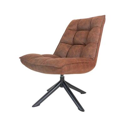 Decor 88 Adaline microvezel fauteuil cognac - 65x70x105 cm product