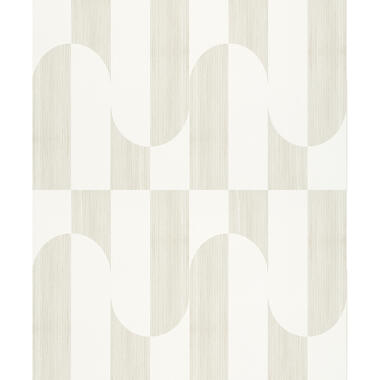 Dutch Wallcoverings - Asperia- Gael wit/zilver - A55701 product