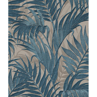 Dutch Wallcoverings - Grace Tropical palm leaf petrol/beige - GR322108 product