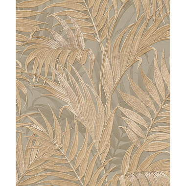 Dutch Wallcoverings - Grace Tropical palm leaf green/gold - GR322105 product