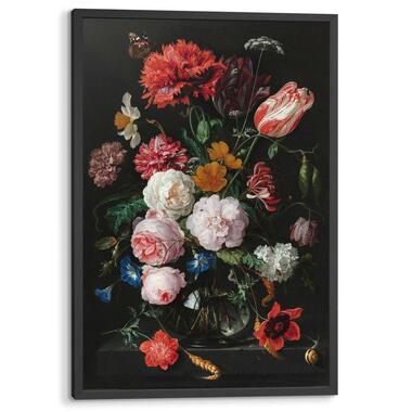 Ingelijste poster - De Heem Stilleven met bloemen - 93x63 cm Hout product