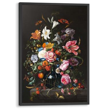 Ingelijste poster - De Heem Vaas met bloemen - 93x63 cm Hout product