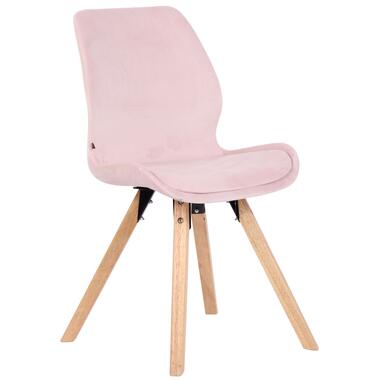 CLP Eetkamerstoel Luna natura Frame - Fluweel - roze product