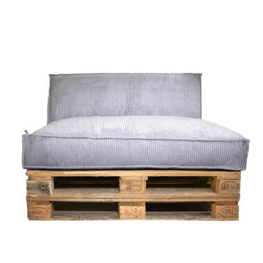 2L Home & Garden Palletkussen Ribcord Deluxe Sultry Grey - 120x80cm product