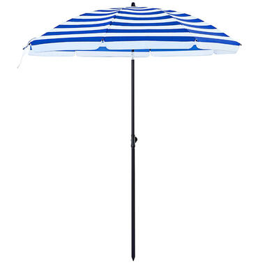 ACAZA Stok Parasol - 160 cm Diameter - met draagtas - Blauw gestreept product