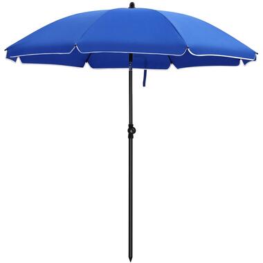 ACAZA Stokparasol - Ø 160 cm - achthoekig - kantelbaar - met draagtas - blauw product