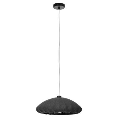 EGLO Barlaston Hanglamp - E27 - Ø 45 cm - Zwart/Grijs - uitwasbaar Textiel product