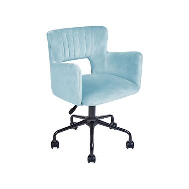 SANILAC - Bureaustoel - Lichtblauw - Fluweel product
