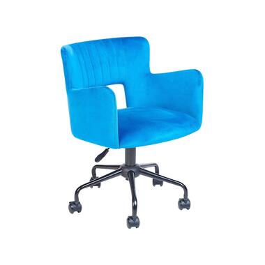 SANILAC - Bureaustoel - Blauw - Fluweel product