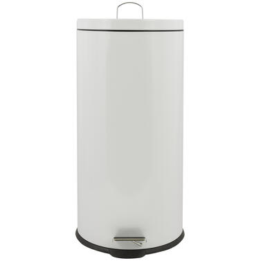 MSV badkamer/toilet pedaalemmer - wit - 30 liter - 29 x 63 cm product