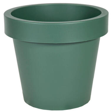 Mega Collections Plantenpot/bloempot - kunststof - donkergroen - D25 cm product