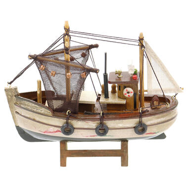 Vissersboot schaalmodel met veel details - Hout - 20 cm - Boten product