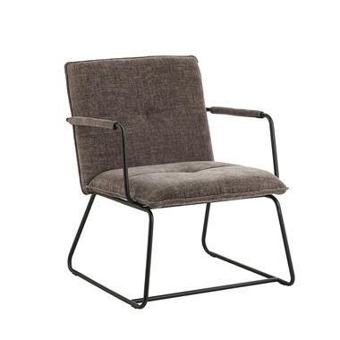 Fauteuil Hailey grijs chenille - Stof - Grijs product