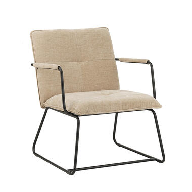 Fauteuil Hailey beige chenille - Stof - Beige product