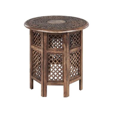 KUMALI - Bijzettafel - Donkere houtkleur - Mangohout product