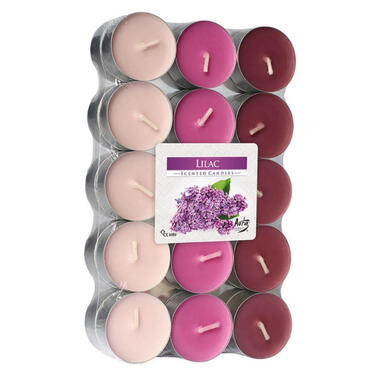 Waxinelichtjes-theelichtjes - 30 stuks - met lilac geur - 4 branduren product