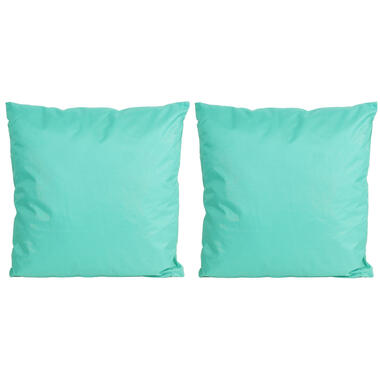 Anna's Collection Kussen - 6x stuks - aqua blauw - 45 x 45 cm product