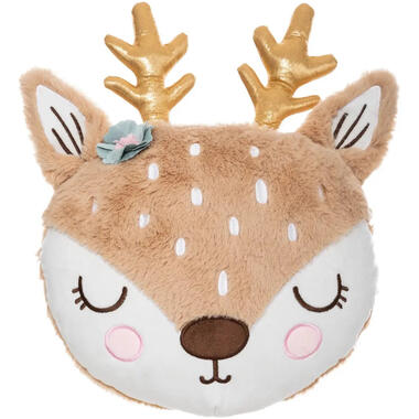 Dieren sierkussen kinderkamer - hertje - 31 cm - polyester product