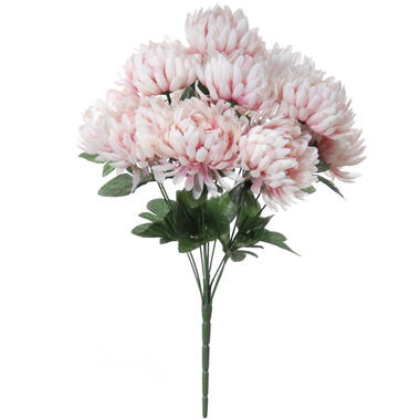 Louis Maes Kunstbloemen boeket rozen - lichtroze - H45 cm product