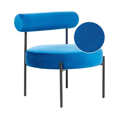 ALPHA - Fauteuil - Blauw - Fluweel product