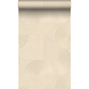 Origin Wallcoverings behang - grafisch 3D motief - zand beige - 0.53 x 10.05 m product