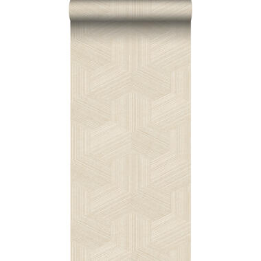 Origin Wallcoverings eco-texture vliesbehang - grafisch 3D motief - lichtbeige product