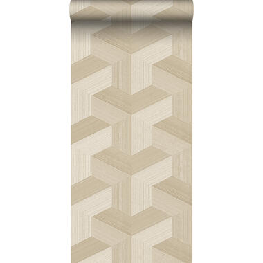 Origin Wallcoverings eco-texture vliesbehang - grafisch 3D motief - beige product