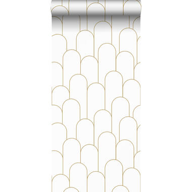 ESTAhome behang - art deco motief - wit en goud - 50 x 900 cm - 139653 product